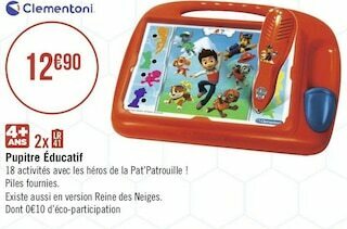 Géant Casino Clementoni pupitre éducatif offre