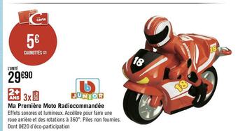 Géant Casino Junior ma première moto radiocommandée offre