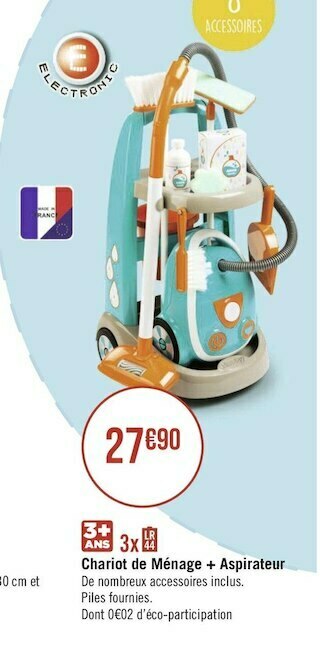 Chariot de ménage + aspirateur