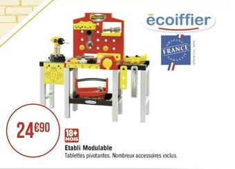 Ecoiffier etabli modulable
