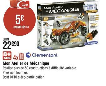 Géant Casino Clementoni mon atelier de mécanique offre