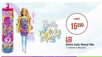 Géant Casino Barbie barbie color reveal fête offre