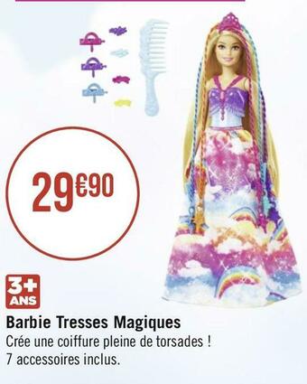 Géant Casino Barbie barbie tresses magiques offre