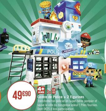 Pinypon centre de police + 2 figurines