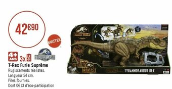 Mattel t-rex furie suprême