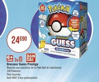 Géant Casino Pokémon dresseur guess prestige offre