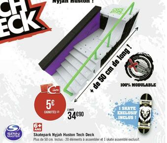 Géant Casino Spin master skatepark nyjah huston tech deck offre