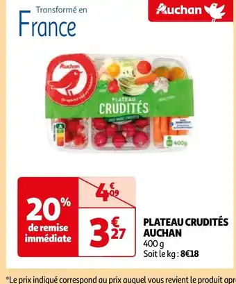 Auchan PLATEAU CRUDITÉS AUCHAN offre