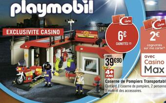 Playmobil caserne de pompiers transportable