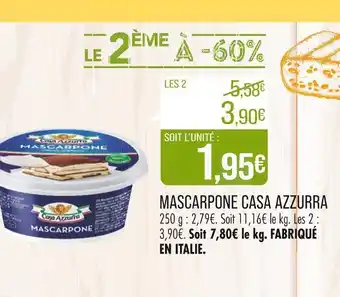 Match CASA AZZURRA MASCARPONE offre