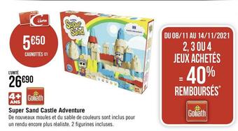 Géant Casino Goliath super sand castle adventure offre