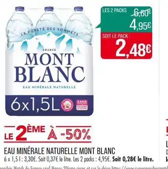 Match MONT BLANC EAU MINÉRALE NATURELLE offre
