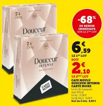 Hyper U CARTE NOIRE CAFE MOULU DOUCEUR INTENSE offre