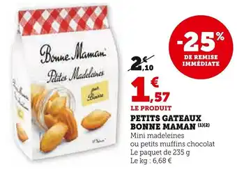 Super U PETITS GATEAUX BONNE MAMAN offre