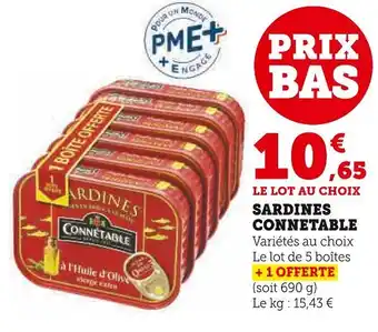 Hyper U CONNETABLE SARDINES offre