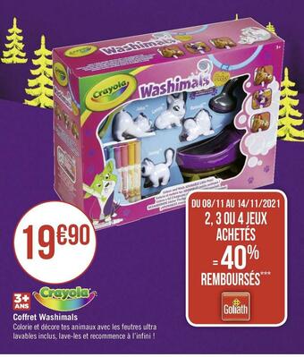 Géant Casino Crayola / goliath coffret washimals offre