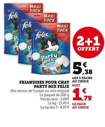 Hyper U FELIX FRIANDISES POUR CHAT PARTY MIX offre