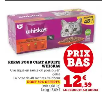 WHISKAS REPAS POUR CHAT ADULTE