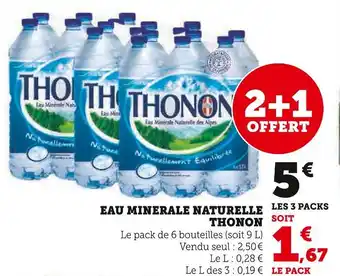 Hyper U THONON EAU MINERALE NATURELLE offre