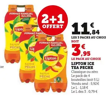 Hyper U LIPTON ICE TEA PECHE offre