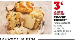 Super U BRIOCHE TRESSÉE offre