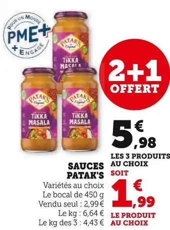 Super U PATAK'S SAUCES offre