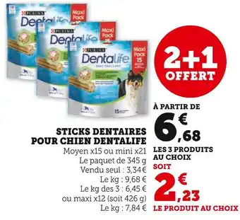 Super U DENTALIFE STICKS DENTAIRES POUR CHIEN offre