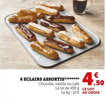 Super U 6 ECLAIRS ASSORTIS offre