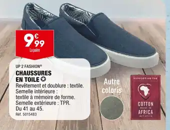 ALDI UP 2 FASHION CHAUSSURES EN TOILE offre