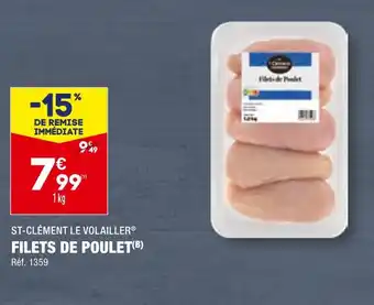 ALDI ST-CLÉMENT LE VOLAILLER FILETS DE POULET offre