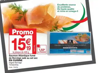 Promocash Saumon Atlantique fumé de Norvège salé au sel sec offre