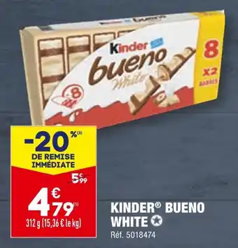 ALDI KINDER KINDER BUENO WHITE offre