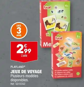 ALDI PLAYLAND JEUX DE VOYAGE offre