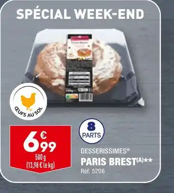 ALDI DESSERISSIMES PARIS BREST offre