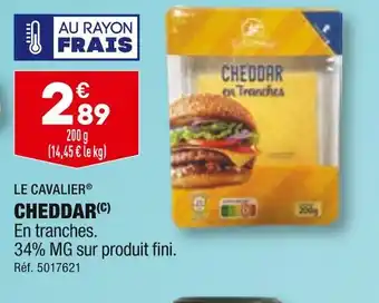ALDI LE CAVALIER CHEDDAR offre