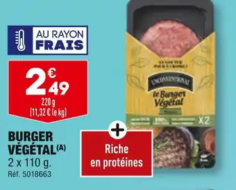 ALDI BURGER VÉGÉTAL offre