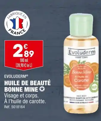 ALDI EVOLUDERM HUILE DE BEAUTÉ BONNE MINE offre
