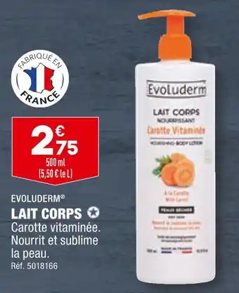 ALDI EVOLUDERM LAIT CORPS offre