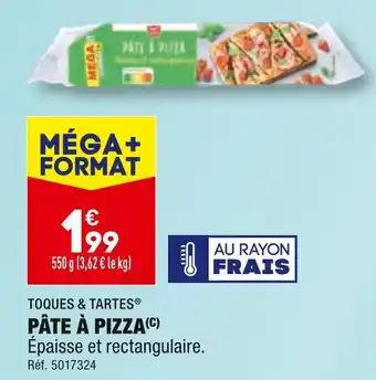 ALDI TOQUES & TARTES PÂTE À PIZZA offre