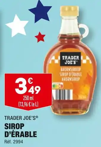 ALDI TRADER JOE'S SIROP D’ÉRABLE offre