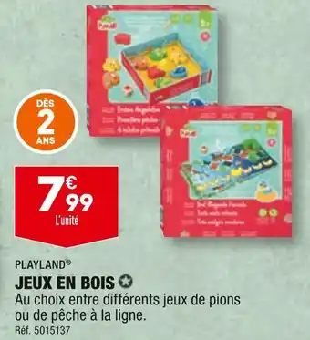 ALDI PLAYLAND JEUX EN BOIS offre