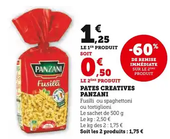 U Express PANZANI PATES CREATIVES offre