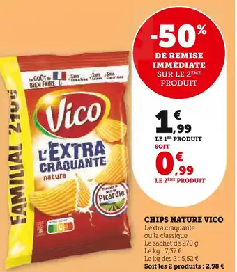 U Express VICO CHIPS NATURE offre