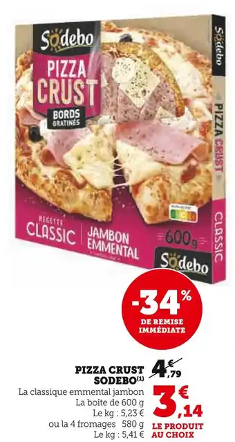 U Express SODEBO PIZZA CRUST offre