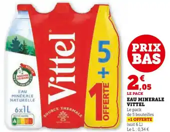 U Express VITTEL EAU MINERALE offre