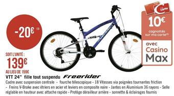 Freerider vtt 24” fille tout suspendu