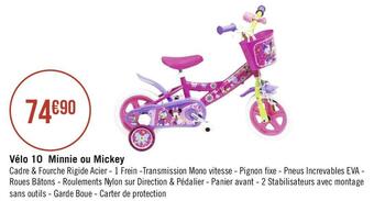 Géant Casino Vélo 10 minnie ou mickey offre