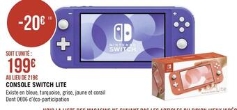 Géant Casino Nintendo console switch lite offre