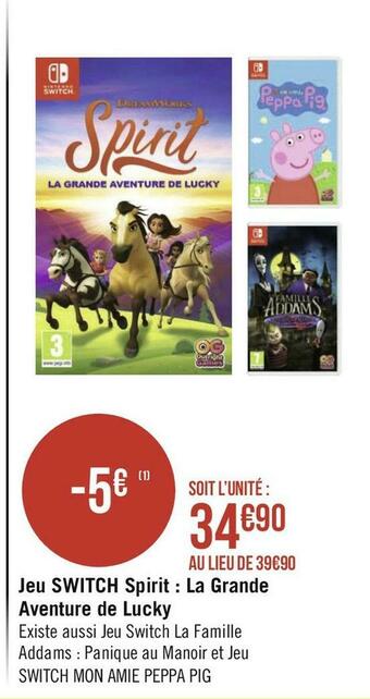 Géant Casino Jeu switch spirit : la grande aventure de lucky offre