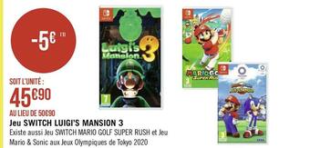 Géant Casino Jeu switch luigi’s mansion 3 offre